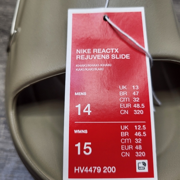 Nike ReactX Rejuven8 Slides Shoes Khaki HV4479-200 New Men’s Size 14 New main image 3